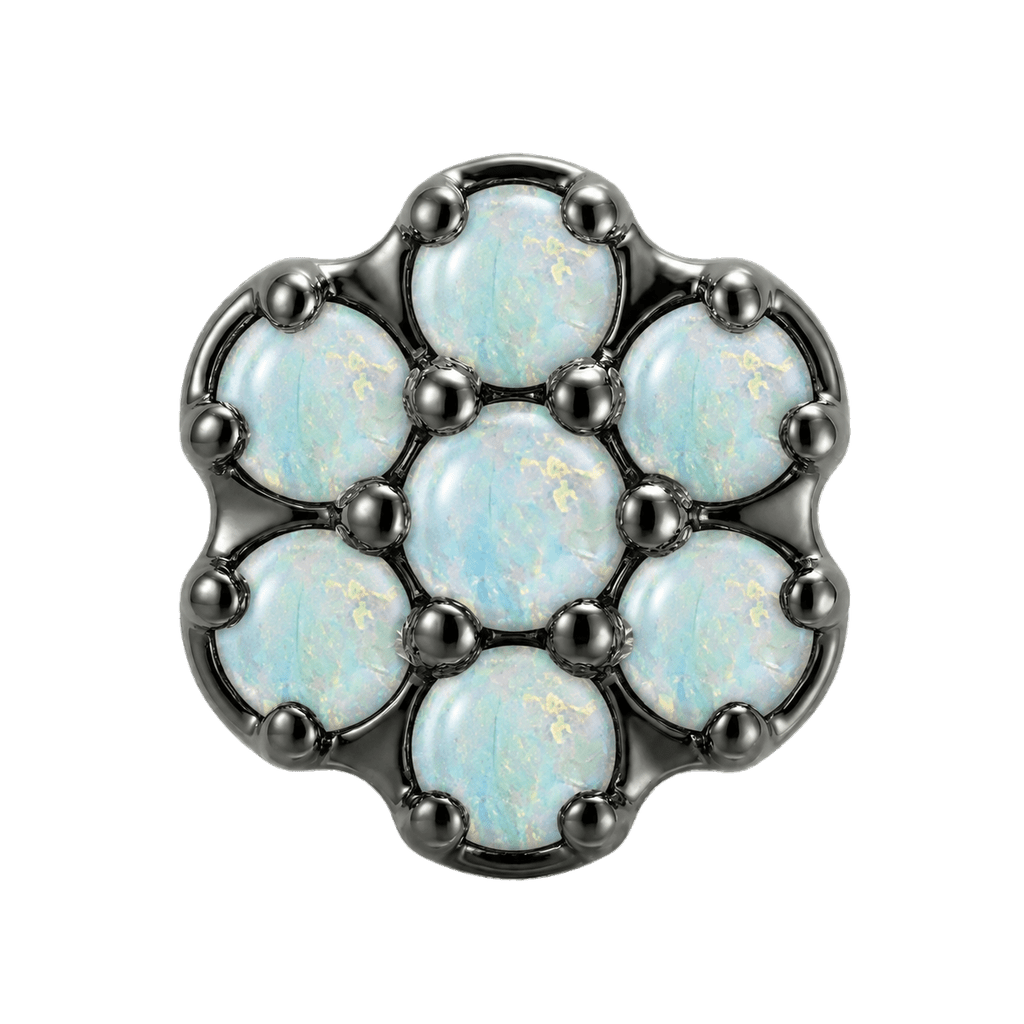 Rounded Flower - 14K Gold Threadless/Threaded - piercing-zone.com