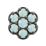 Rounded Flower - 14K Gold Threadless/Threaded - piercing-zone.com