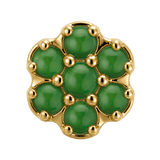 Rounded Flower - 14K Gold Threadless/Threaded - piercing-zone.com