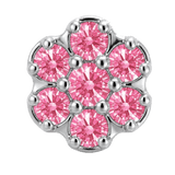 Rounded Flower - 14K Gold Threadless/Threaded - piercing-zone.com