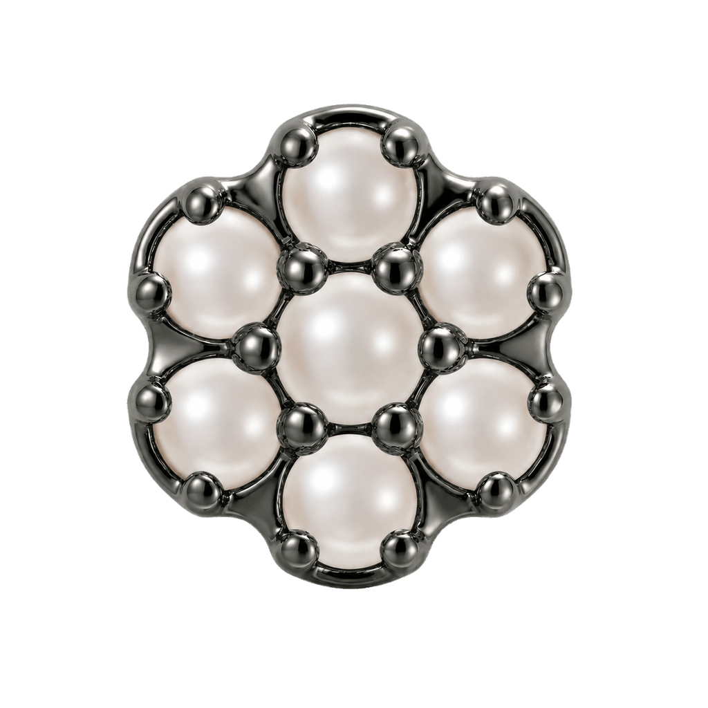 Rounded Flower - 14K Gold Threadless/Threaded - piercing-zone.com