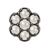 Rounded Flower - 14K Gold Threadless/Threaded - piercing-zone.com