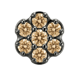 Rounded Flower - 14K Gold Threadless/Threaded - piercing-zone.com
