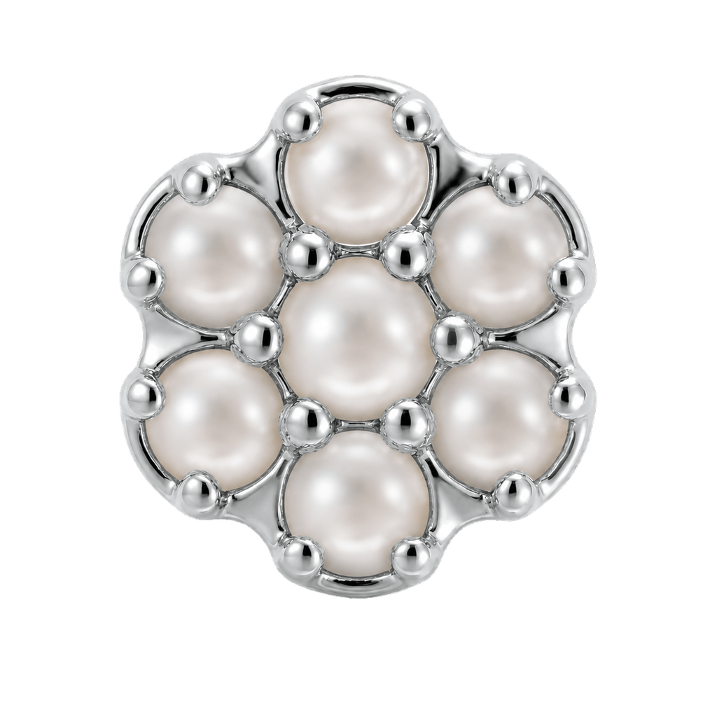 Rounded Flower - 14K Gold Threadless/Threaded - piercing-zone.com