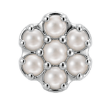 Rounded Flower - 14K Gold Threadless/Threaded - piercing-zone.com