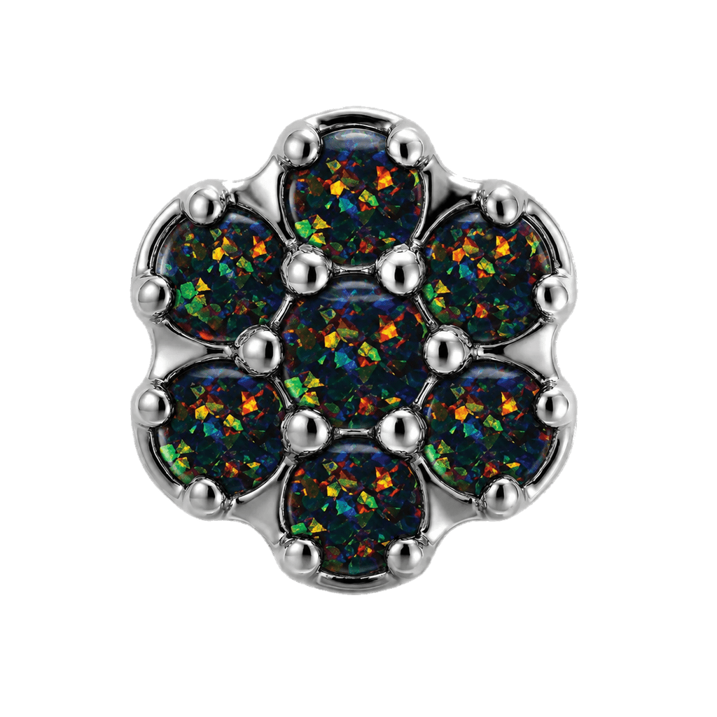 Rounded Flower - 14K Gold Threadless/Threaded - piercing-zone.com