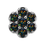Rounded Flower - 14K Gold Threadless/Threaded - piercing-zone.com