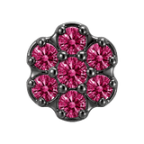 Rounded Flower - 14K Gold Threadless/Threaded - piercing-zone.com