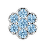 Rounded Flower - 14K Gold Threadless/Threaded - piercing-zone.com