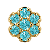 Rounded Flower - 14K Gold Threadless/Threaded - piercing-zone.com