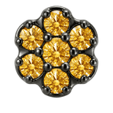 Rounded Flower - 14K Gold Threadless/Threaded - piercing-zone.com