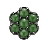Rounded Flower - 14K Gold Threadless/Threaded - piercing-zone.com