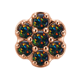 Rounded Flower - 14K Gold Threadless/Threaded - piercing-zone.com
