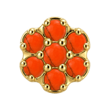 Rounded Flower - 14K Gold Threadless/Threaded - piercing-zone.com