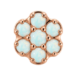 Rounded Flower - 14K Gold Threadless/Threaded - piercing-zone.com