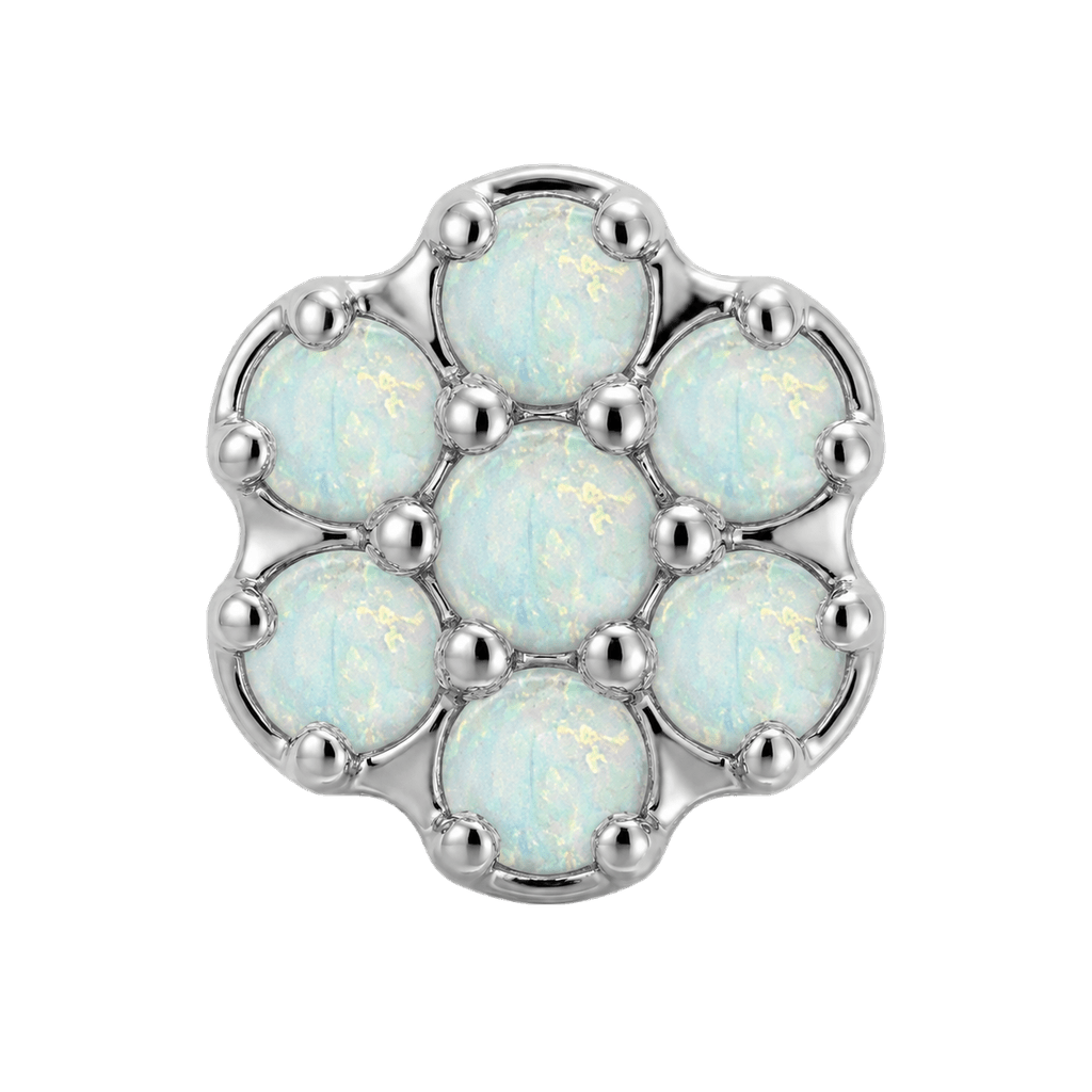 Rounded Flower - 14K Gold Threadless/Threaded - piercing-zone.com