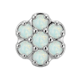 Rounded Flower - 14K Gold Threadless/Threaded - piercing-zone.com