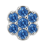 Rounded Flower - 14K Gold Threadless/Threaded - piercing-zone.com