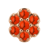 Rounded Flower - 14K Gold Threadless/Threaded - piercing-zone.com