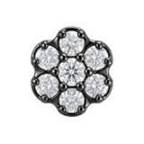 Rounded Flower - 14K Gold Threadless/Threaded - piercing-zone.com