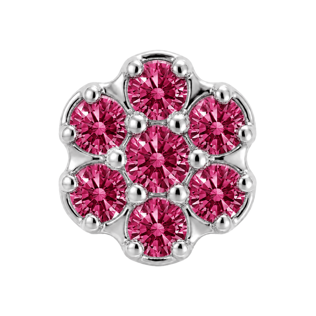 Rounded Flower - 14K Gold Threadless/Threaded - piercing-zone.com