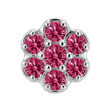 Rounded Flower - 14K Gold Threadless/Threaded - piercing-zone.com