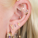 Route – Amethyst – 14K Gold Threadless End - piercing - zone.com