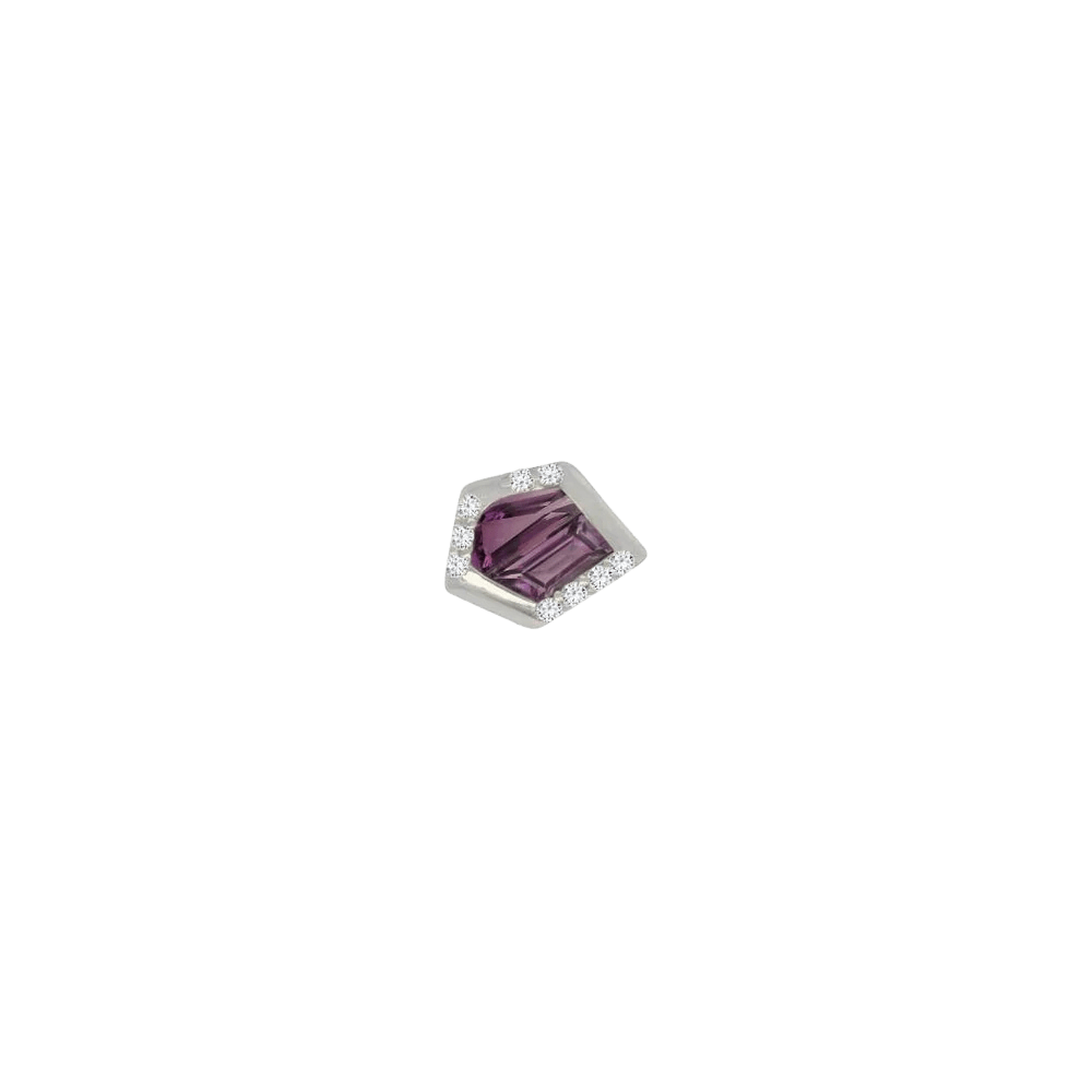 Route – Amethyst – 14K Gold Threadless End - piercing - zone.com