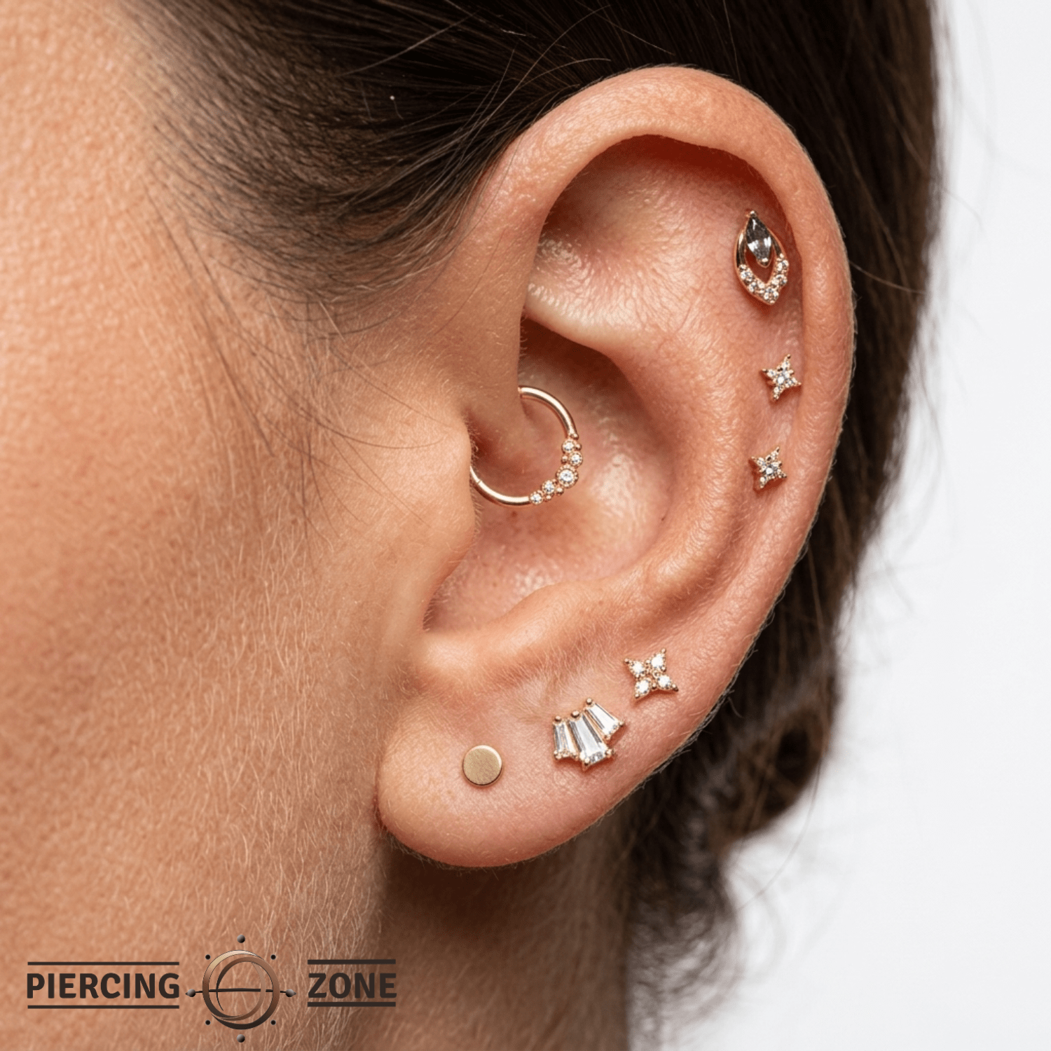 Ruin – 14K Gold Threadless/Threaded End - piercing - zone.com