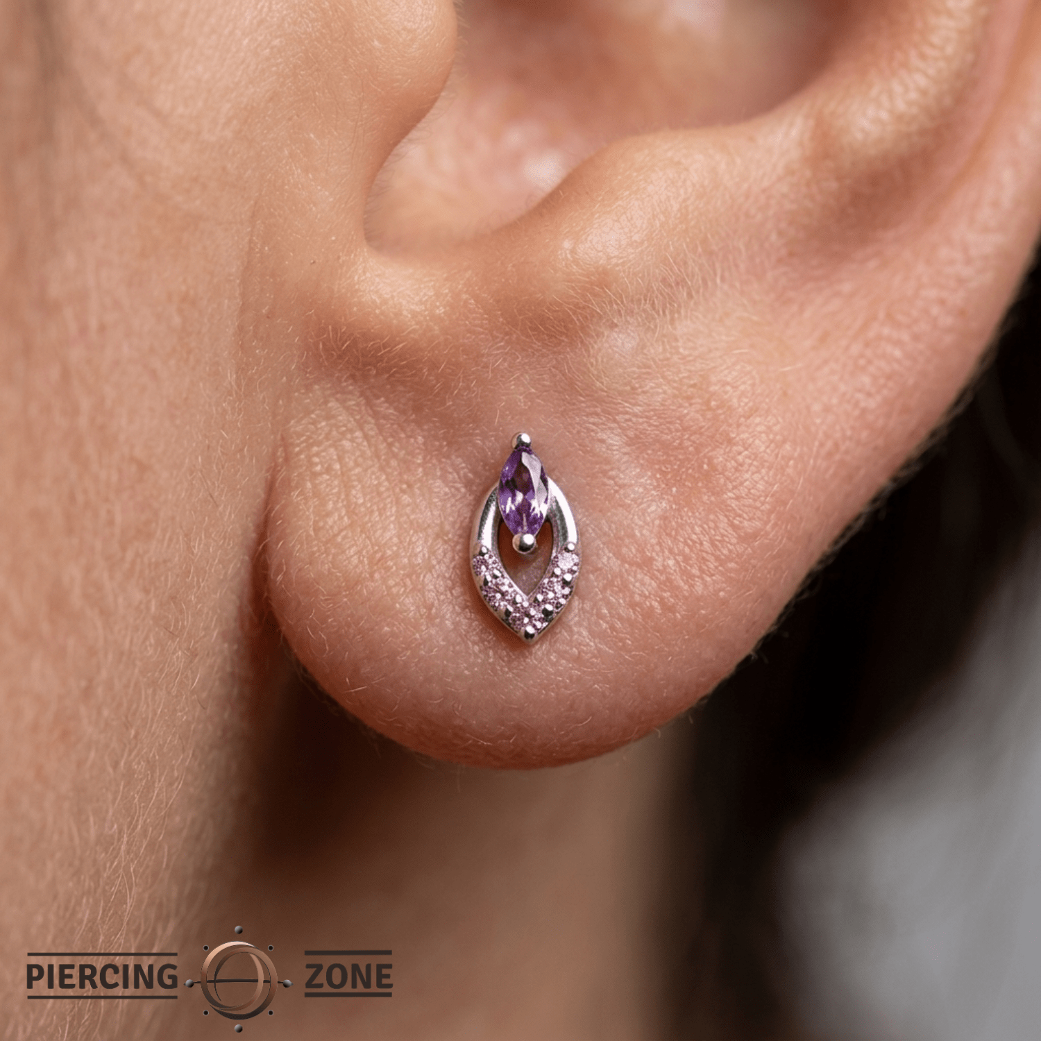 Ruin – 14K Gold Threadless/Threaded End - piercing - zone.com