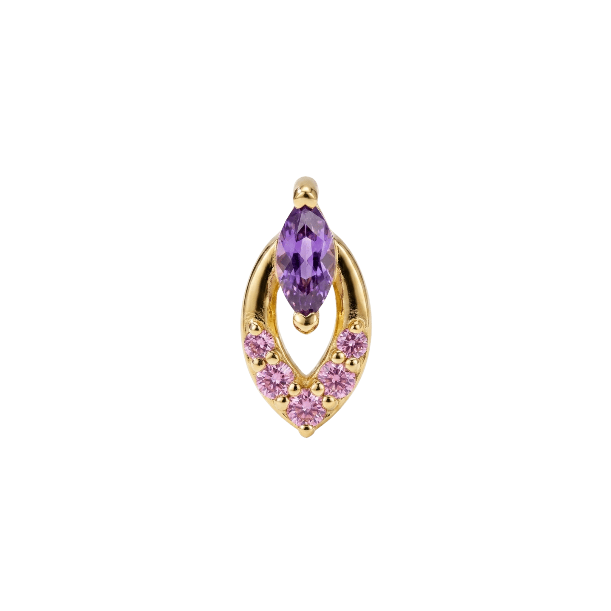 Ruin – 14K Gold Threadless/Threaded End - piercing-zone.com