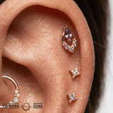 Ruin – 14K Gold Threadless/Threaded End - piercing - zone.com