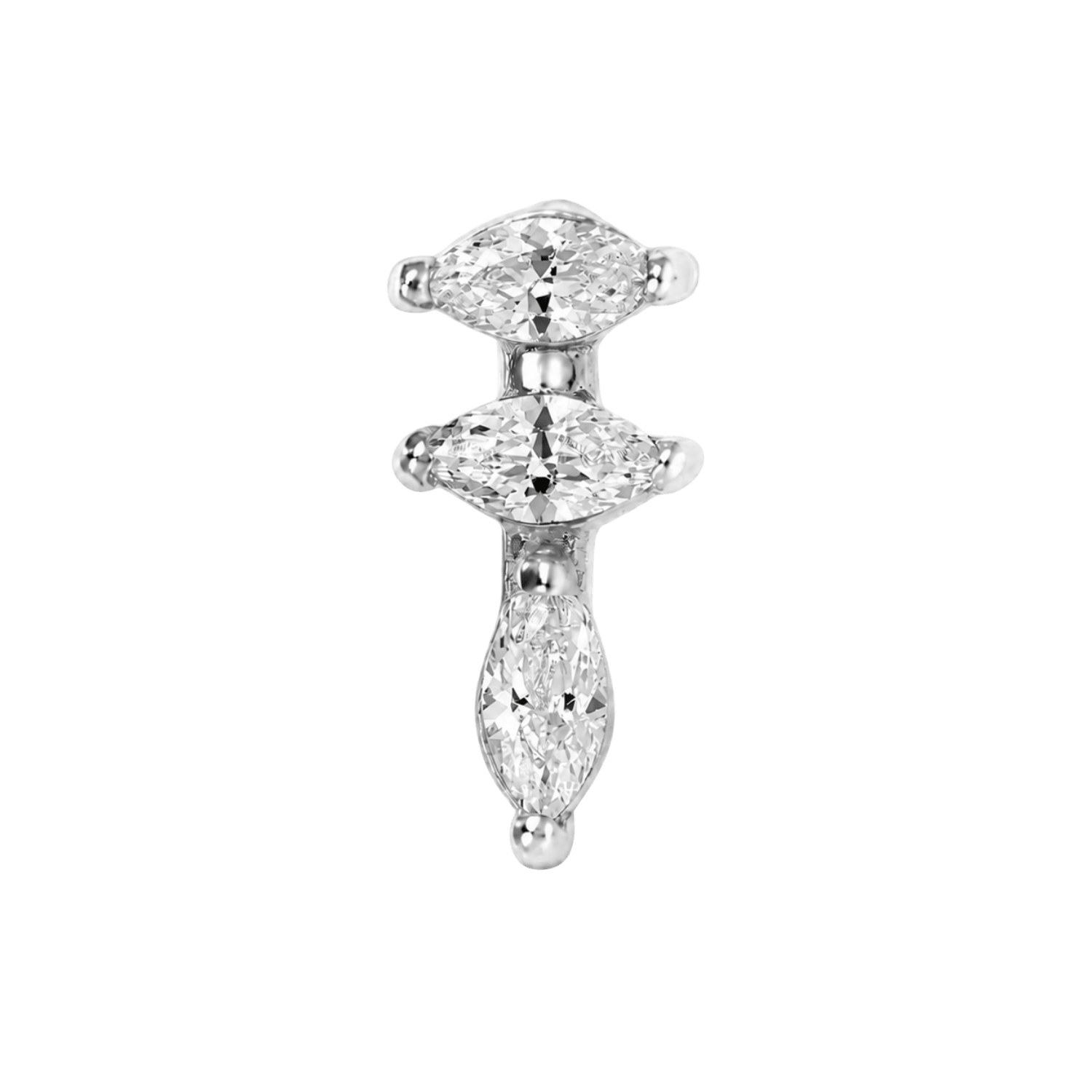 Ruth – 14K Gold Threadless/Threaded End - piercing-zone.com