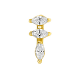 Ruth – 14K Gold Threadless/Threaded End - piercing-zone.com