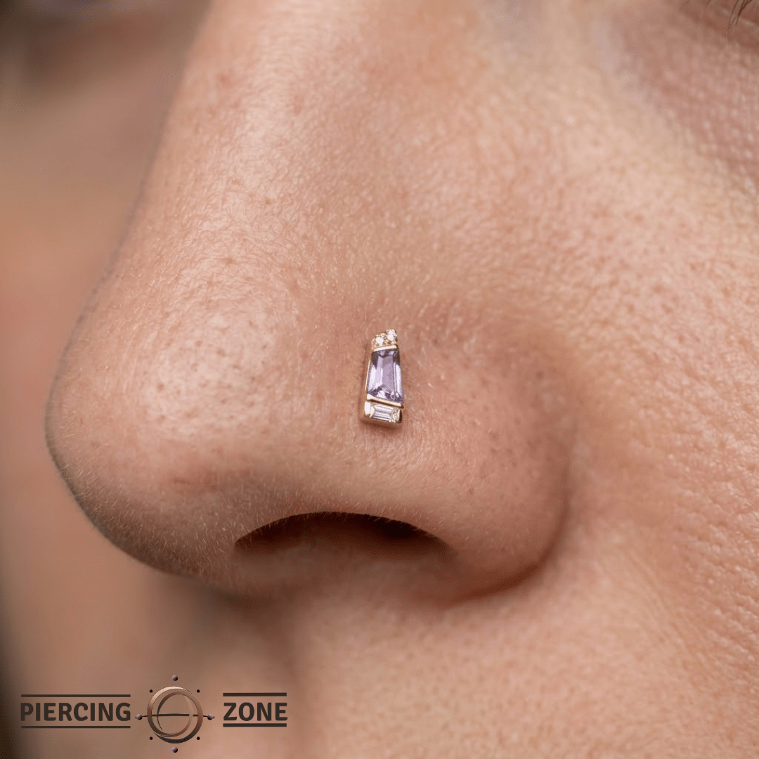 Saboteur – Amethyst – 14K Gold Threadless End - piercing - zone.com