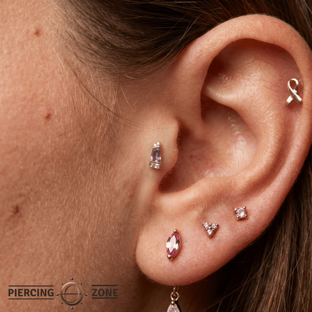Saboteur – Amethyst – 14K Gold Threadless End - piercing - zone.com