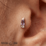 Saboteur – Amethyst – 14K Gold Threadless End - piercing - zone.com