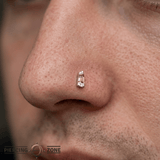 Saboteur – Garnet – 14K Gold Threadless End - piercing - zone.com