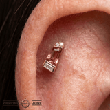 Saboteur – Garnet – 14K Gold Threadless End - piercing - zone.com