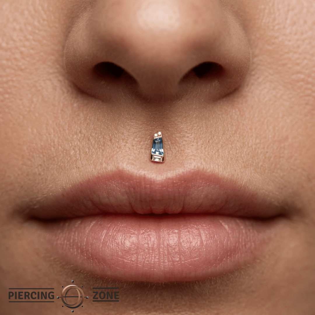 Saboteur – London Blue Topaz – 14K Gold Threadless End - piercing - zone.com