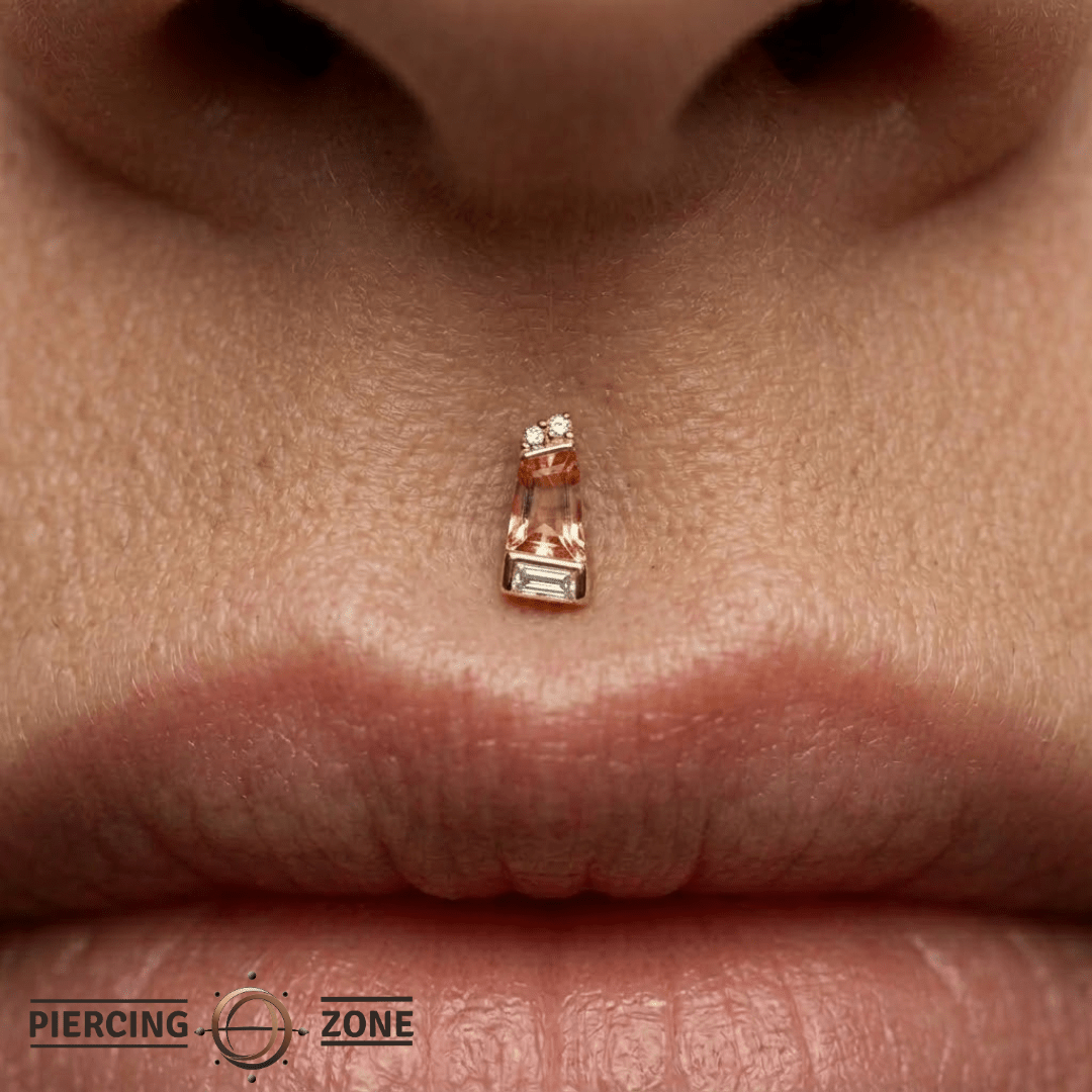 Saboteur – Orange Garnet – 14K Gold Threadless End - piercing - zone.com