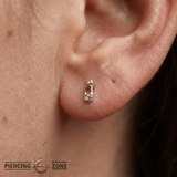 Saboteur – Orange Garnet – 14K Gold Threadless End - piercing - zone.com