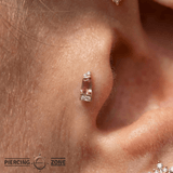 Saboteur – Pink Tourmaline – 14K Gold Threadless End - piercing - zone.com