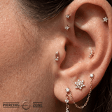 Saboteur – Pink Tourmaline – 14K Gold Threadless End - piercing - zone.com
