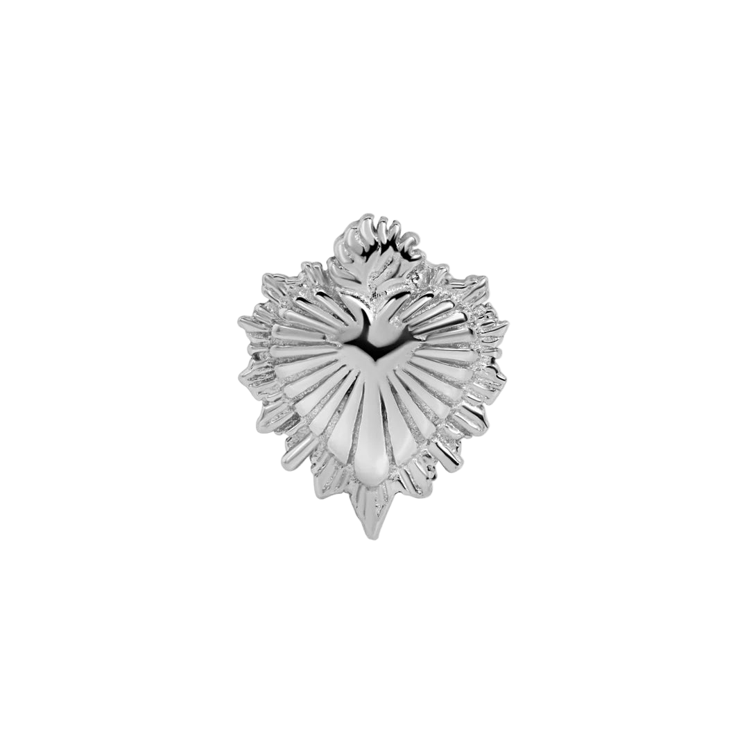 Sacred Heart – 14K Gold Threadless & Threaded End - piercing - zone.com