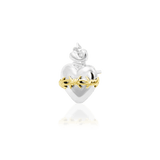 Sacred Heart – Barbed Flame Heart – 14K Gold Threadless End - piercing - zone.com