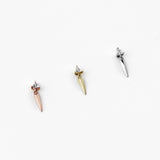 Saint – CZ & Arrow Drop – 14K Gold Threadless End - piercing - zone.com
