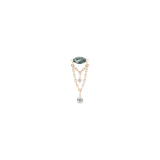 Saint Vincent Moss Agate Drop – 14K Gold Threadless End - piercing - zone.com