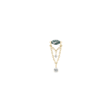 Saint Vincent Moss Agate Drop – 14K Gold Threadless End - piercing - zone.com