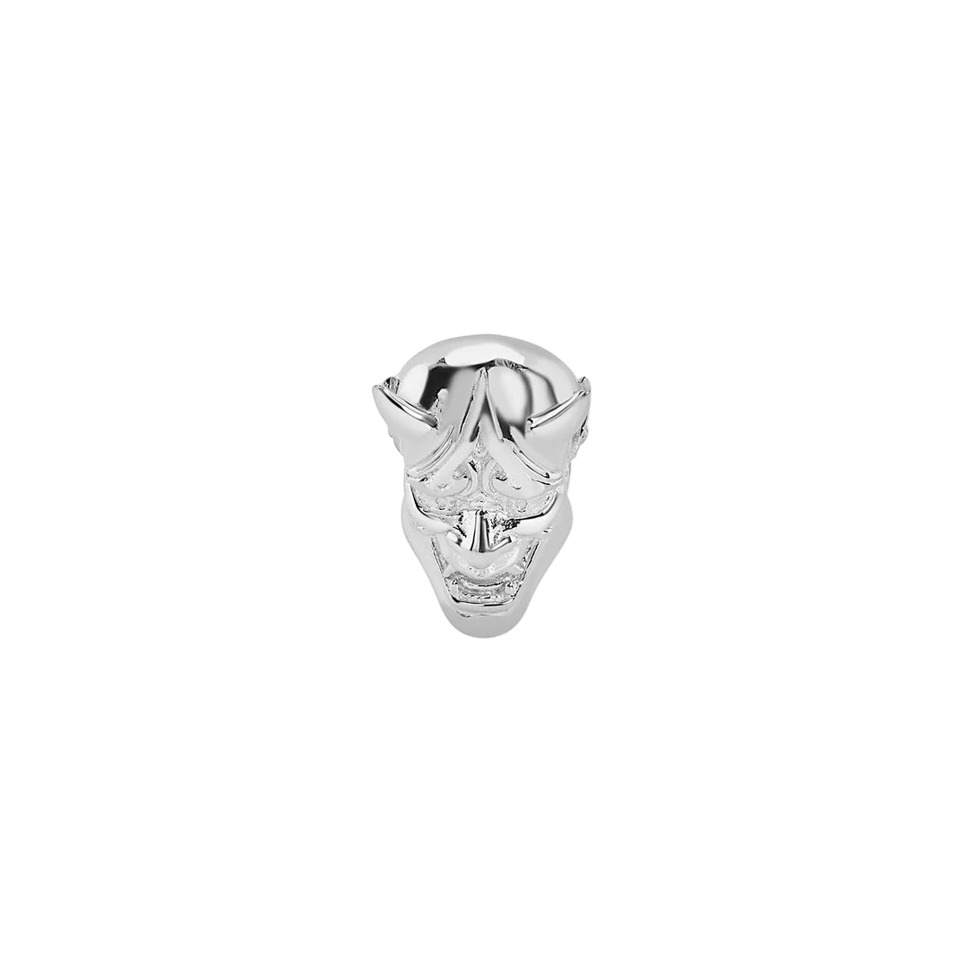 Samurai Mask – 14K Gold Threadless & Threaded End - piercing - zone.com